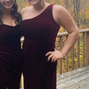 Azazie Argan Dress in Cabernet